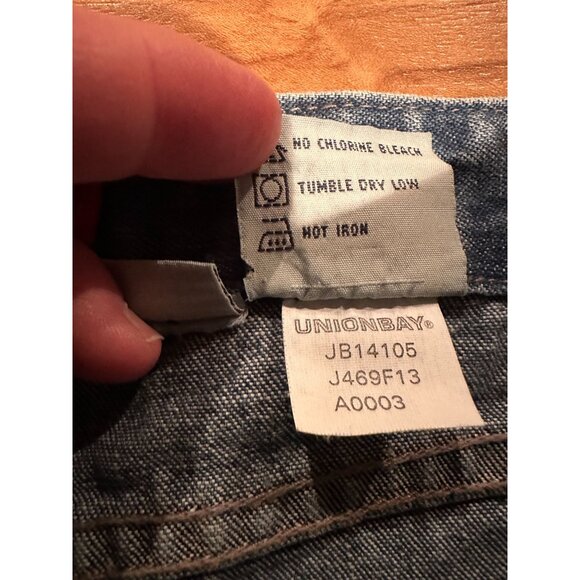 Vintage Unionbay Cargo Jeans Y2K Junior Size 7 Wide Leg Pockets Rare 2000s Denim - Picture 7 of 9